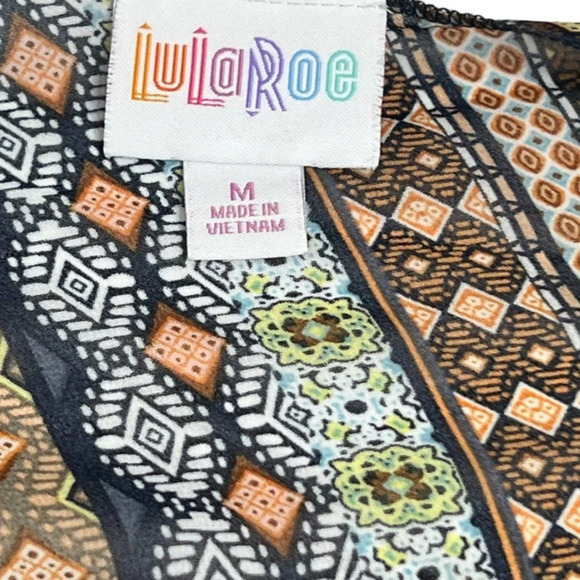 LuLaRoe Geometric Chiffon Cascading Shirley Kimono Size Medium lc112 - Picture 5 of 7